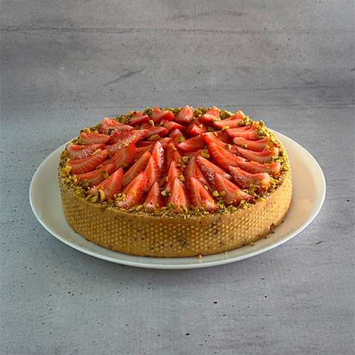 Tarta de Frutilla y Pistachos