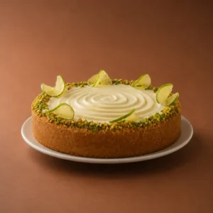 key-lime-pie-lateral sobre fondo marrón cálido