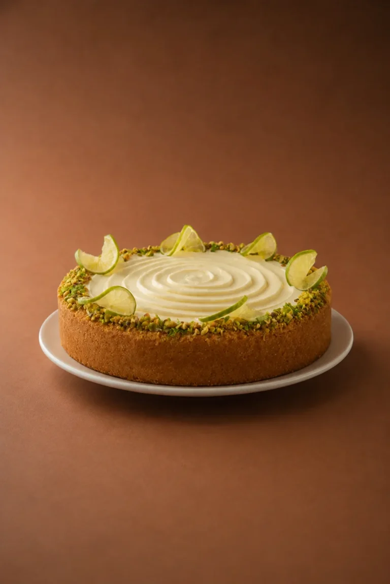 key-lime-pie-lateral sobre fondo marrón cálido