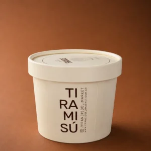 Tiramisú en pote Francis, vista frontal